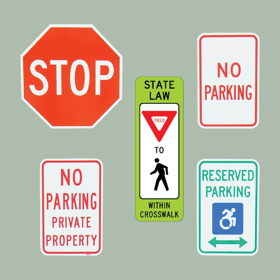 Recycled aluminum signs